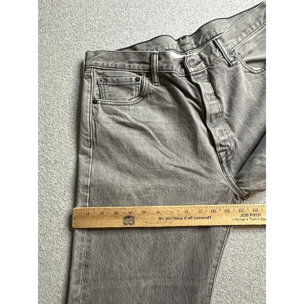 Levis 501 Jeans Mens 36x32 (34x30) Gray Straight Leg Button Fly Cotton Denim - Picture 5 of 16